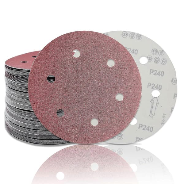 225 mm Sandpapir 40 Korn 6 Hull, Borrelås 225 mm Slipeplater