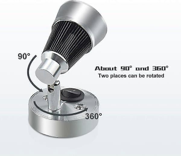 12V LED RV Læselampe, 3W RV Spotlight Væglampe til RV Interiør [DB]