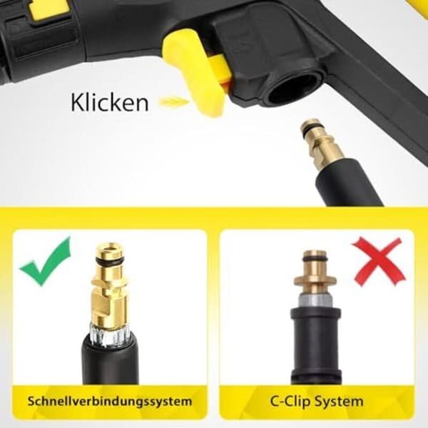 Replacement Gun for Pressure Washer with Extension Lance, Quick Connect, Compatible with Kärcher K2 K3 K4 K5 K6 K7 150 Bar 2175 PSI