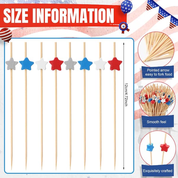 200 st 4 juli vit för tumfest Blue, Red, White,Gray Star