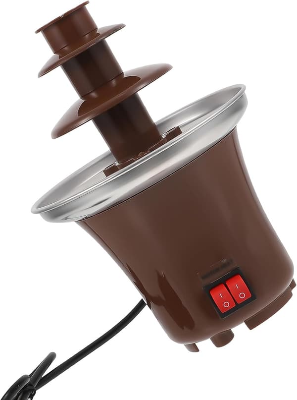 Professionel Chokoladefontæne - Elektrisk Partyfondue Maker med Varmeskål, Nem at Rengøre Design til Bryllupper og Begivenheder