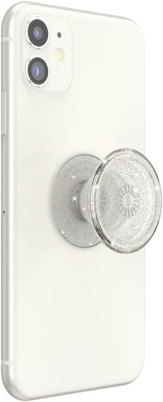 med utbytbart lock Kompatibel med telefoner och surfplattor - klart glitter silver[LD]
