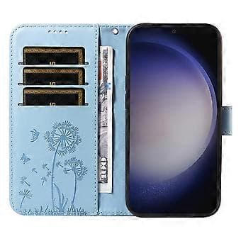 Compatible Leather Wallet Case with Dandelion Print (Azure) for Samsung Galaxy S25+ / S24+