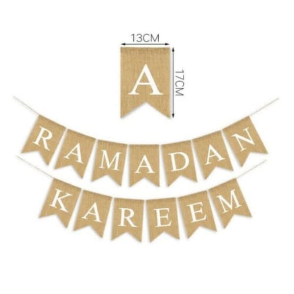 Ramadan Kareem Ornament Eid Mubarak Linnedbanner