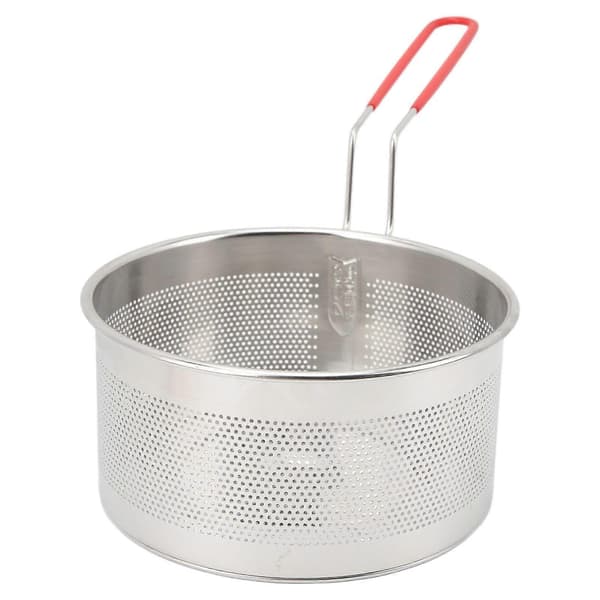 Friturekurv Rund 304 Rustfrit Stål Friturekurve Med Håndtag Til Pommes Frites