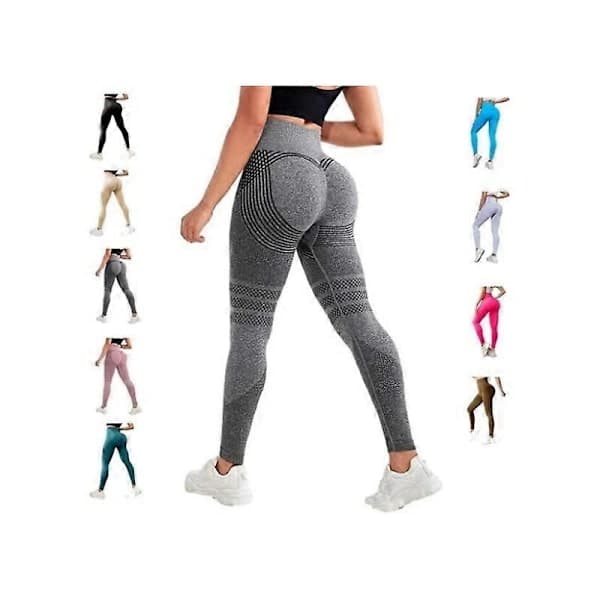 Luveon Leggings 3D, Slimmove Anti Cellulite High Waisted Compression Yoga Pants Light Grey M Light Grey M Light Grey M