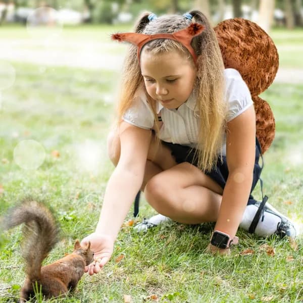 2 kpl Orava Korvapanta Oravan Hännällä Eläin Orava Asu Setti