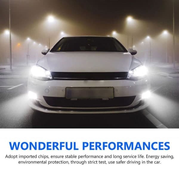 4X H1 6000K Supervalkoinen LED-ajovalosarja sumuvalo