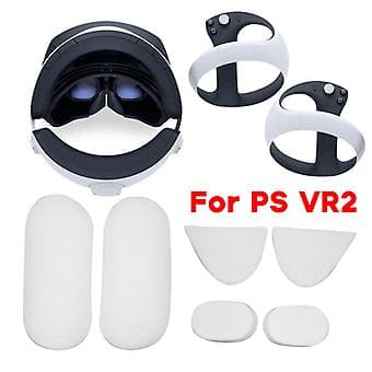 Protective Silicone Pad Cover for PS VR 2 Handle Sleeves Controller Skin Grip (White)