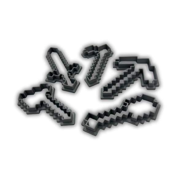 MineCraft værktøj småkageudstikker Sølv M Silver m