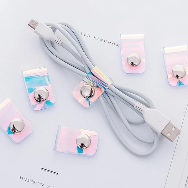 5 st Praktiska Hörlurskabelhanterare Upprullare USB-datakabel O