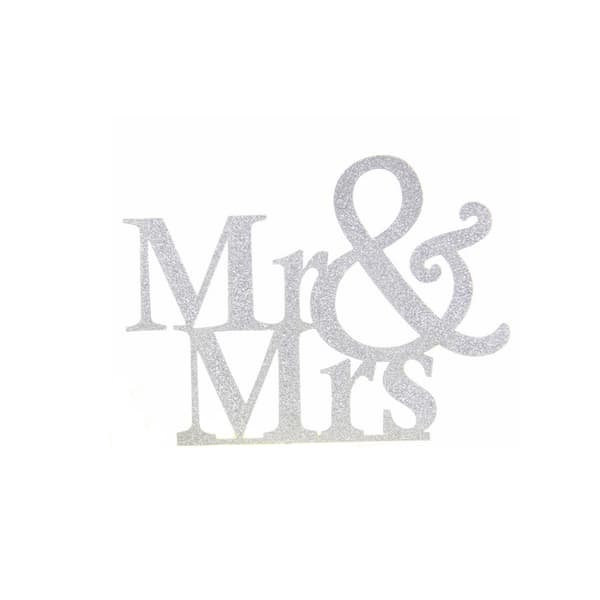 Bryllupskortindsats MR&MRS Bryllupskagepynt Kagekort