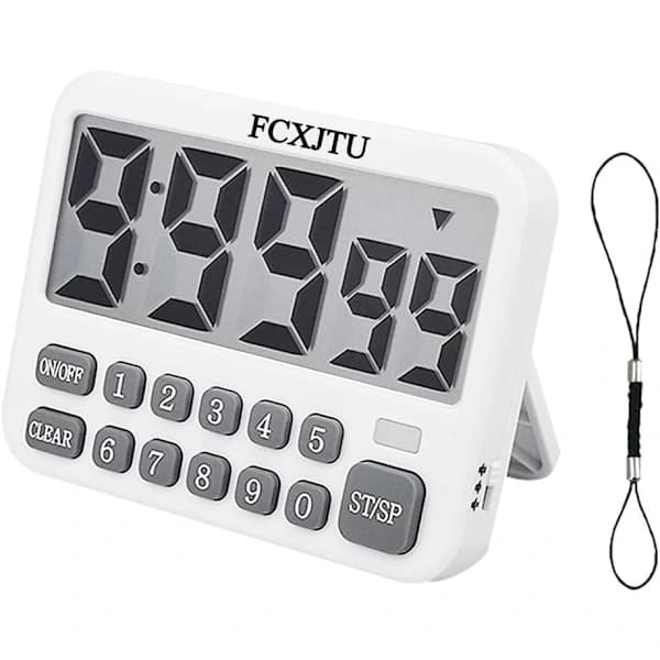 Multifunktionel digital timer, intervaltimer for øget produktivitet, nedtællingstimer til forskellige aktiviteter, hukommelsesfunktion for brugere