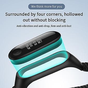 Nylonvævet armbånd til Xiaomi Mi Band 7 (Sort Rød)