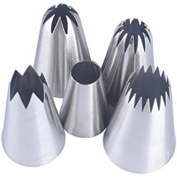 5 store bagetips, kagepynt