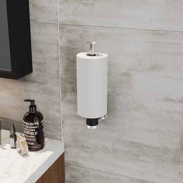 Paper towel holder without drilling with damping effect, self-adhesive or drilled for kitchen