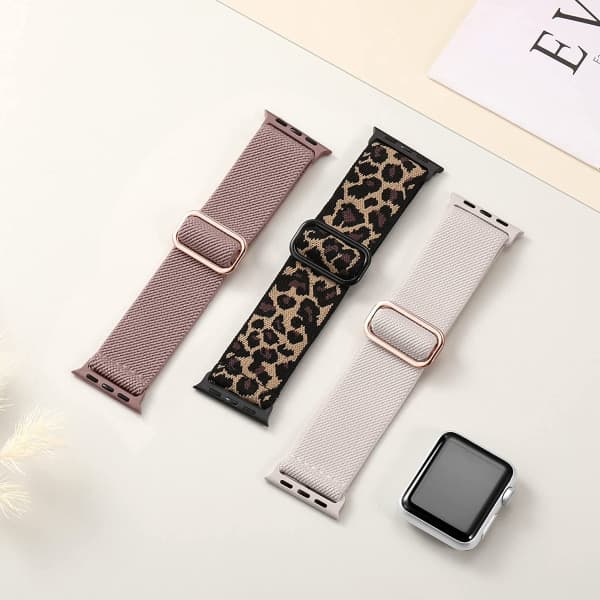 3-pakning elastiske nylonremmer kompatible med Apple Watch 3 stk 38mm/40mm/41mm 3pcs 8 38mm/40mm/41mm