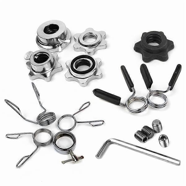 Manual Spinlock-klemmer 25 mm Standard Vektløftingsstangklemmer Sølv 4-pakning