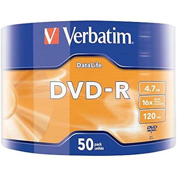 DVD-R - Verbatim - 4,7 GB - 16X - Høj kvalitet - Forlænget levetid