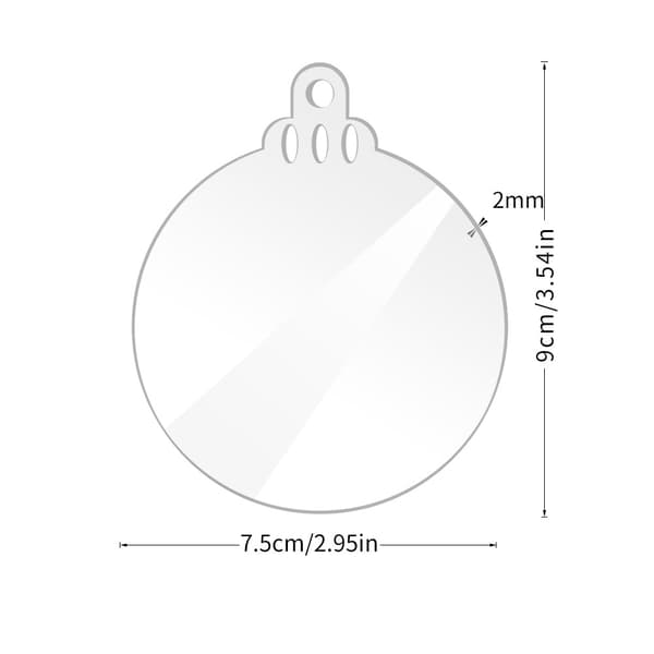 30 Pieces White Christmas Plates - Round 2, Christmas Tree Pendant