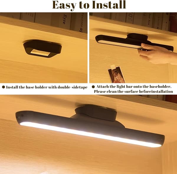 Garderobelampe, dæmpbar LED-lampe med magnetisk montering