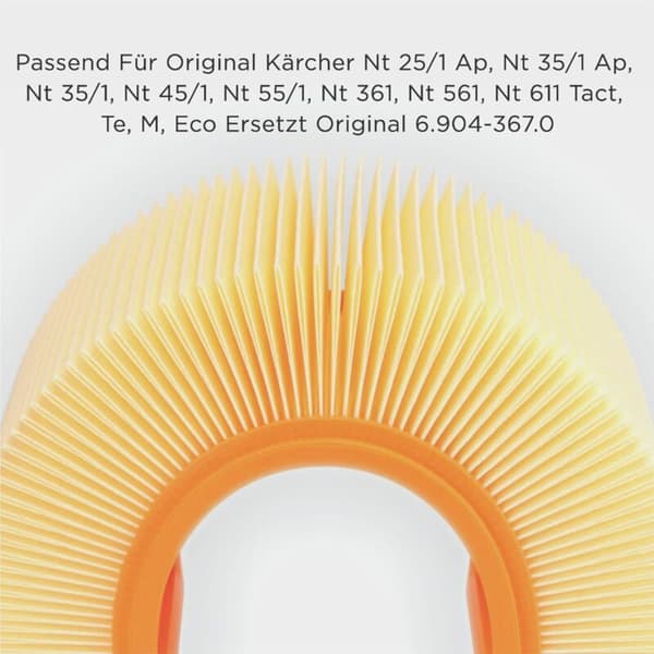 3-pack Ersättningsfilter Platt Veckat Filter Karcher MV4 MV5 MV6 WD4 WD5 WD6, WD4P W