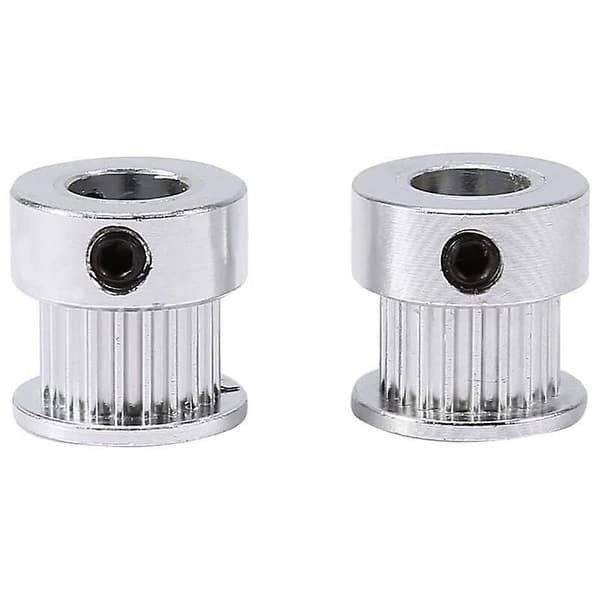 Remskivehjul, 2 stk. remskiver GT2 20 tænder 8 mm hul 6 mm bredde tandremshjul i aluminiumslegering til 3D-printer