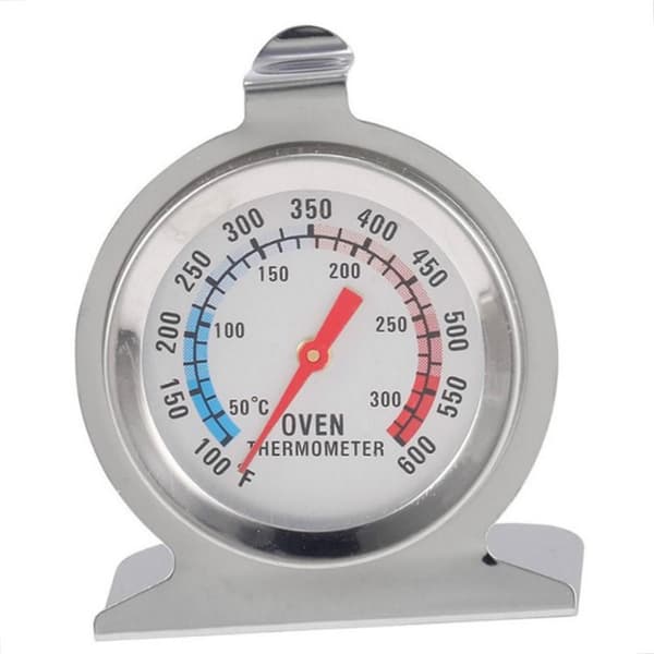 Termometer Ovn Komfur rustfrit stål Temperaturmåler køkkenredskab Silver silver