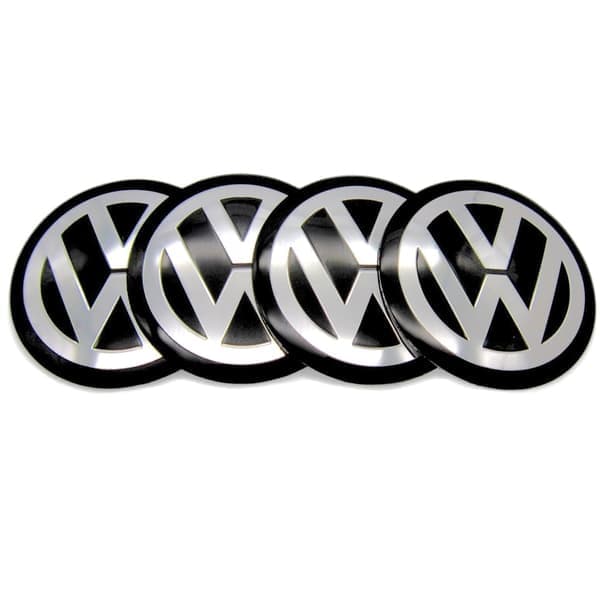 4-pakning - Volkswagen VW Navkapsler - Bil Sølv