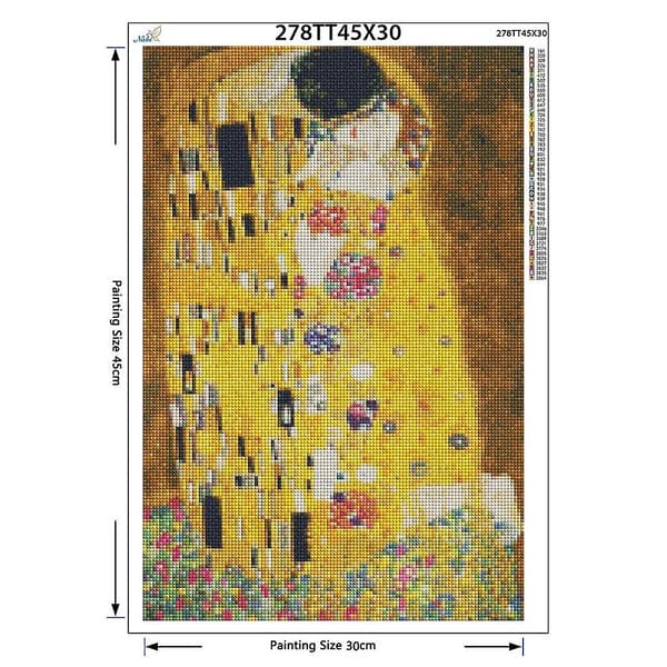 5D DIY Diamantmålningskit - Gustav Klimt The Kiss Korsstygn [JUN]
