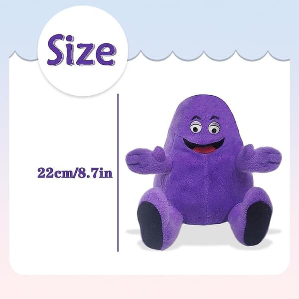Grimace Shake Gul Hat Plysjlegetøj Plysdyr Legetøjsdukke