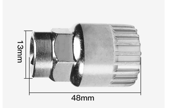 Mountain Bike Bottom Bracket Tool Freewheel Socket 23D Silver Gul