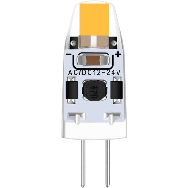 12V G4 LED Warm White 3000K Bulb, Dimmable 2W LED Lamp, Replacement for G4 15W 20W Halogen, AC/DC 12-24V, 10-pack