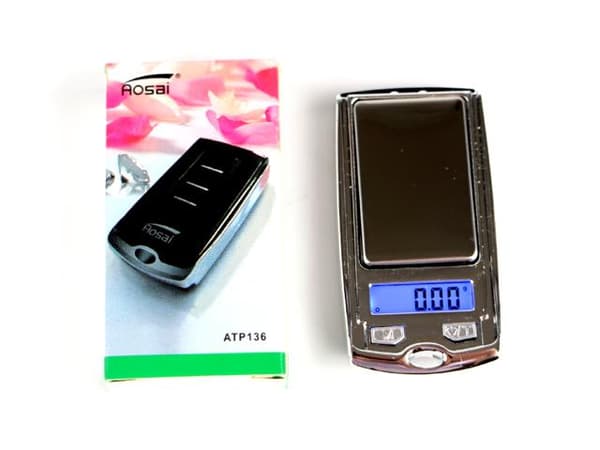Digital minivekt 0,01g - 100g lommevekt inkl. batteri .. multifärg multicolor