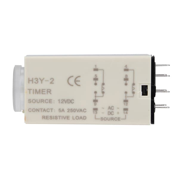 H3Y-2 Power On Time Relay Pointer Control Delay Timer 8-Pin 12VDC (60S)