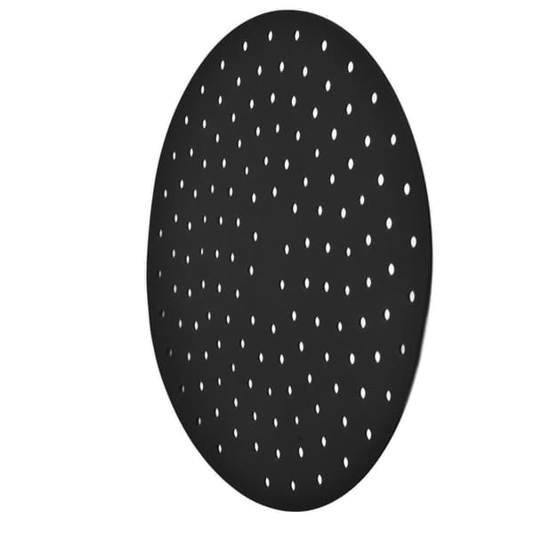 20 cm runde silikone dampbådsforinger, skridsikker non-stick frituremåtte, sort