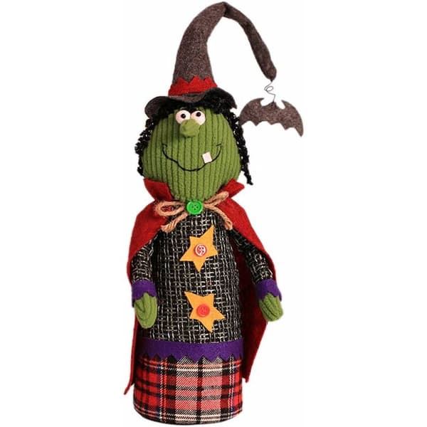 Halloween dekorasjoner scene kledd mamma heks gresskar borddokke