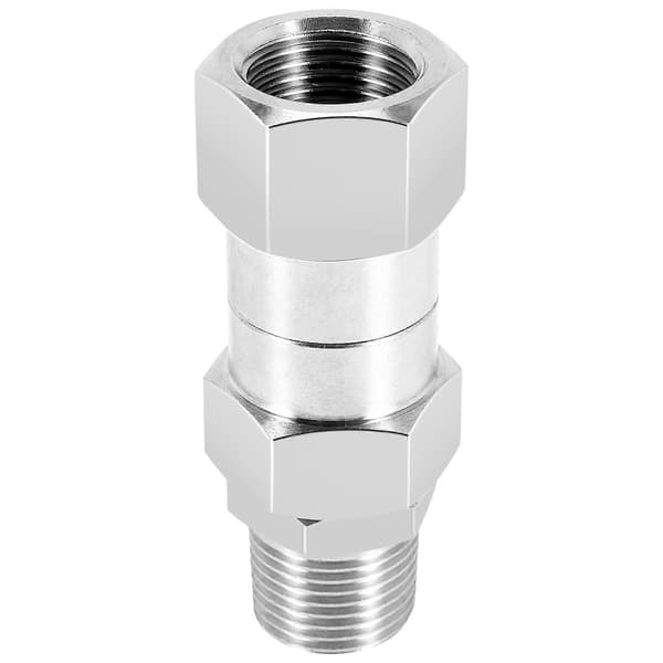 Høytrykksvasker svivel, 3/8 tommer NPT utvendig gjenge, 4500 PSI, for høytrykksvasker (rustfritt stål) sølv silver