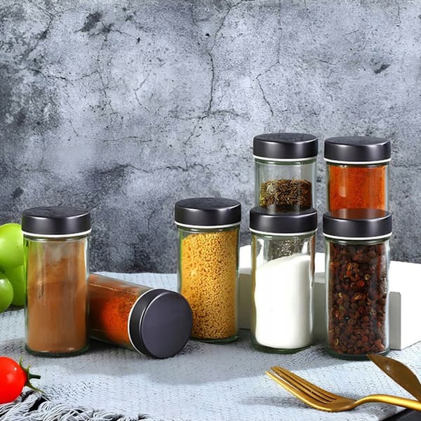 Rotating Spice Rack With 16 Containers And 96 Labels For The Kitchen