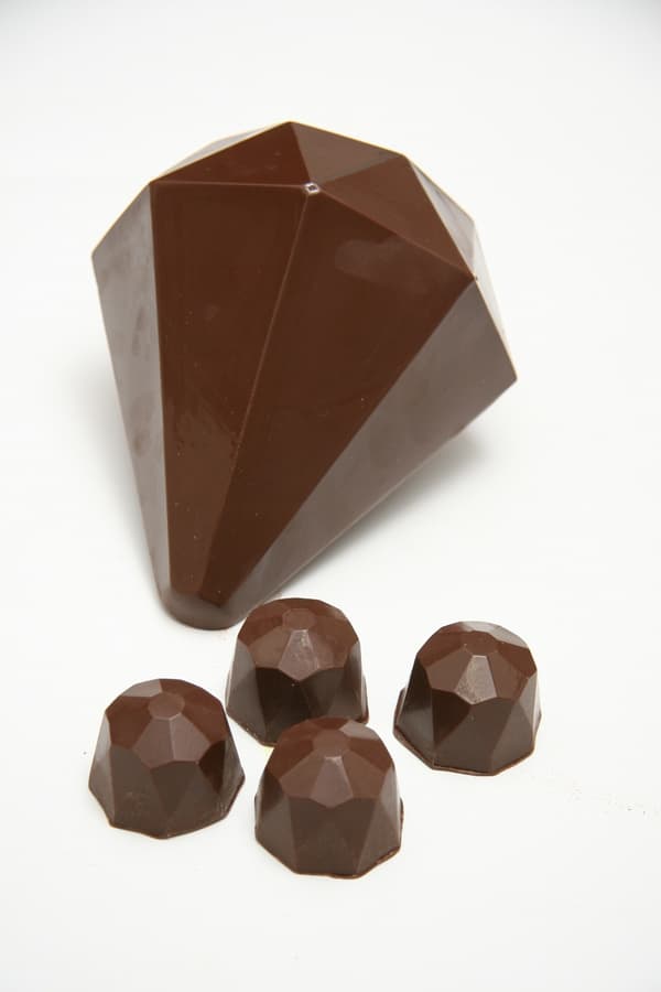 Pralinform Diamant 500g - BWB 852 - Spesiell 3-delt form Transparent transparent