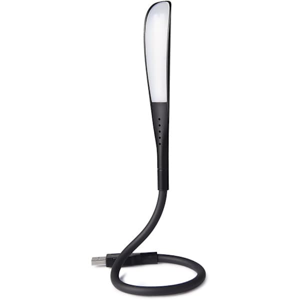 {CACA} Dæmpbar USB-lampe Læselampe med 3 lysstyrkeniveauer og trykknap til bærbar computer