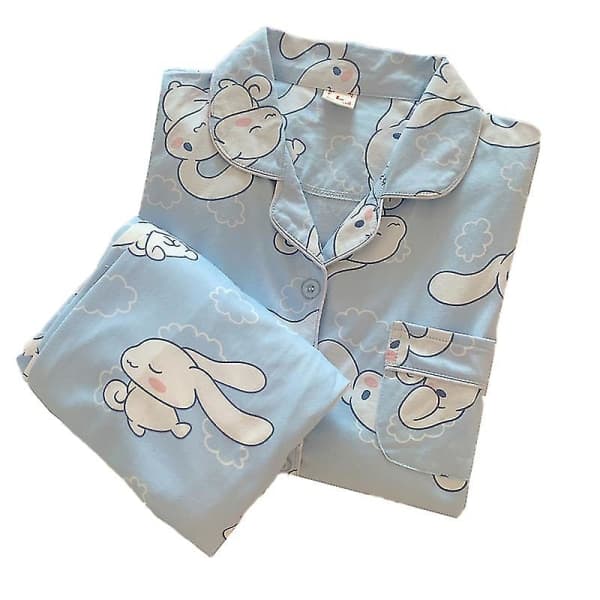 Sanrios Kawaii Pyjamas Cinnamoroll Söta Tecknade Koreanska Sovsal Hemkläder Flickvän Present -