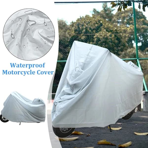 Vattentätt motorcykelöverdrag PEVA Hållbart dammskydd för inomhus- och utomhusbruk Grå 120 x 210 cm