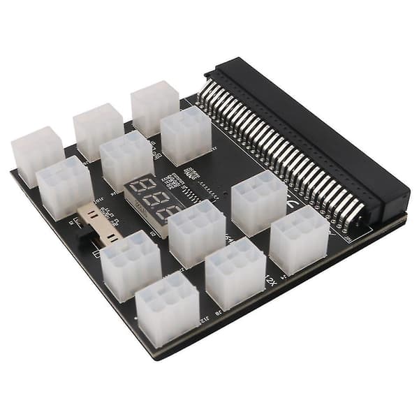 PCI-E 6-pin strømforsyningsuttakskort Adapterkonverterer 12V for Ethereum Btc Antminer Miner Gruveserver PSU GPU