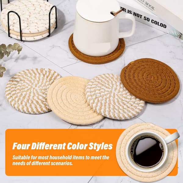 Coasters - 8 pcs - Stylish Coasters - Coasters for Glasses - Coaster Set - Round Coaster Design