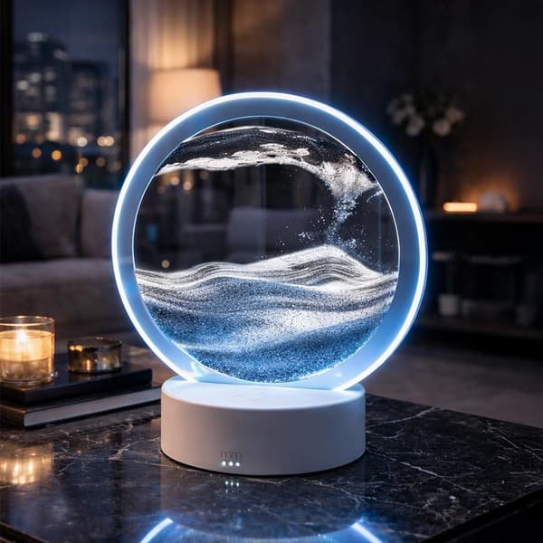 Sandlandskapslampe med LED-base, USB- og batteridrevet 560