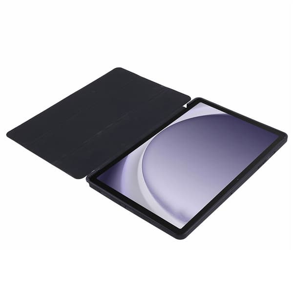 Samsung Galaxy Tab A11+ Trifold Case PU Leather TPU Stand Cover with Two Viewing Angles Full Access Black Black Svart