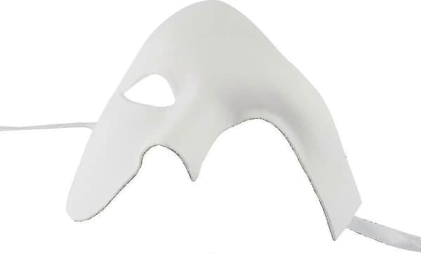 Maskerademaske for menn, Halloween, Fantomet på Operaen Hvit White