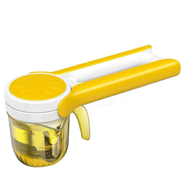 Lemon and Lime Squeezer, Hand Press for Lemons, Easy Manual Citrus Juicer, Includes Measuring Cup