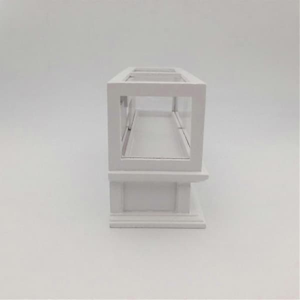 2x 1/12 Dockskåp Miniatyr Vit Monter Butiksscener